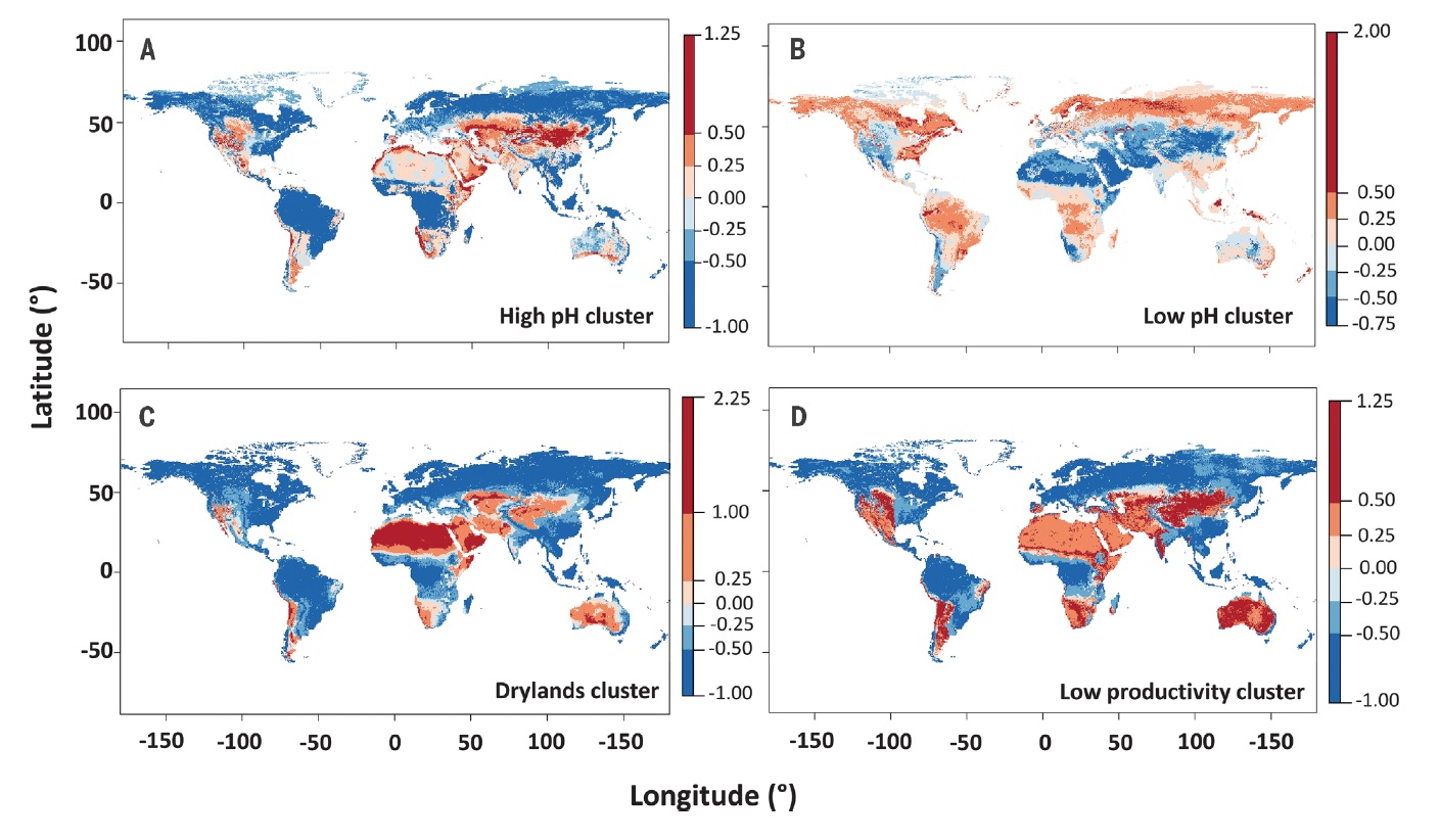 science:全球土壤优势细菌分布的预测图